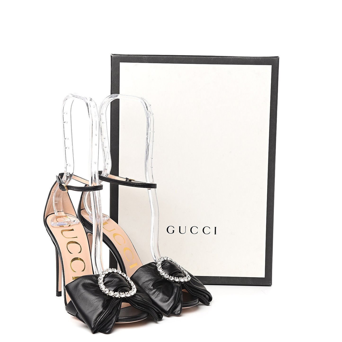 Nappa Ilse Pleated Bow Sandals 35.5 Black