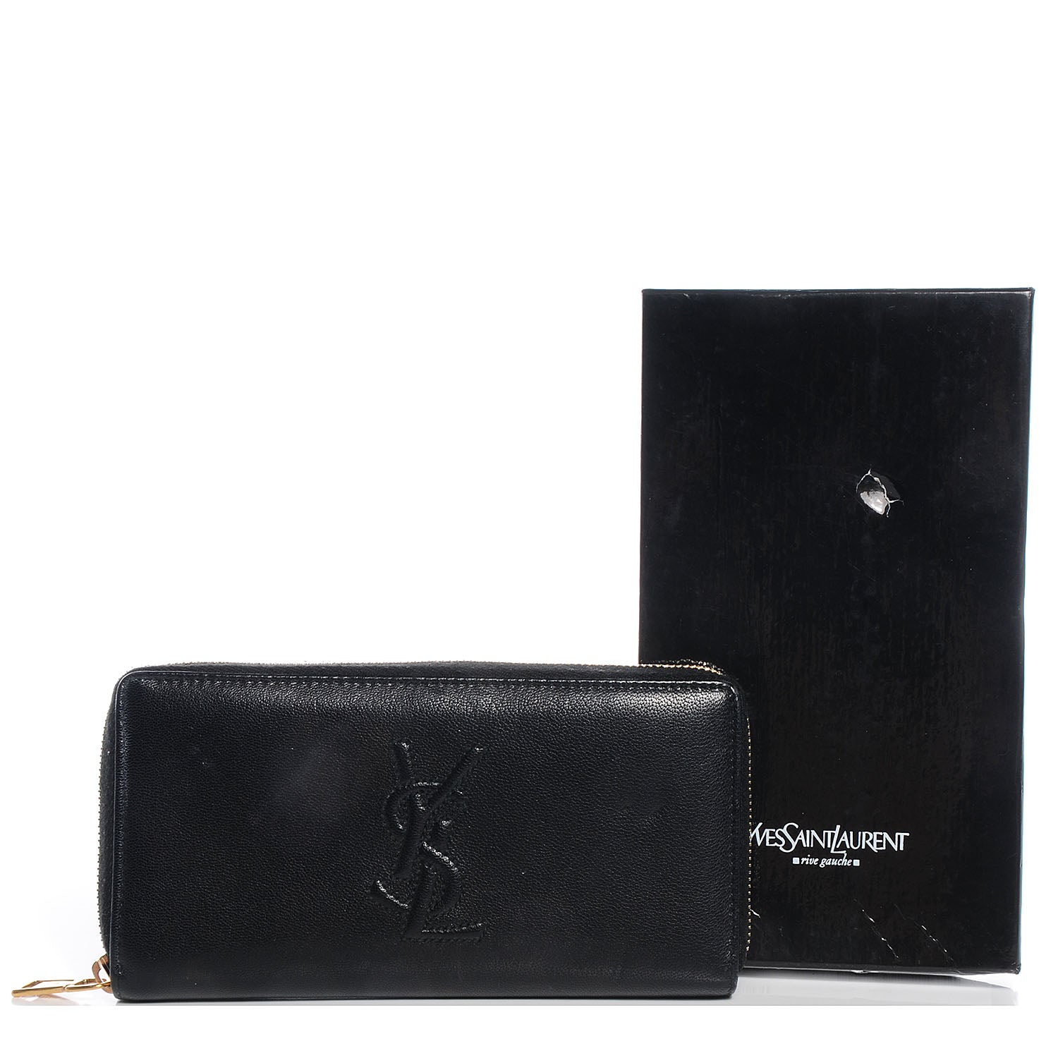 Saint Laurent Chevre Belle De Jour Zip Around Wallet Black 5 of 8