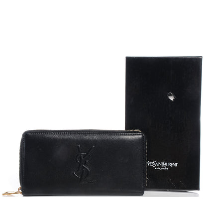 Saint Laurent Chevre Belle De Jour Zip Around Wallet Black 5 of 8
