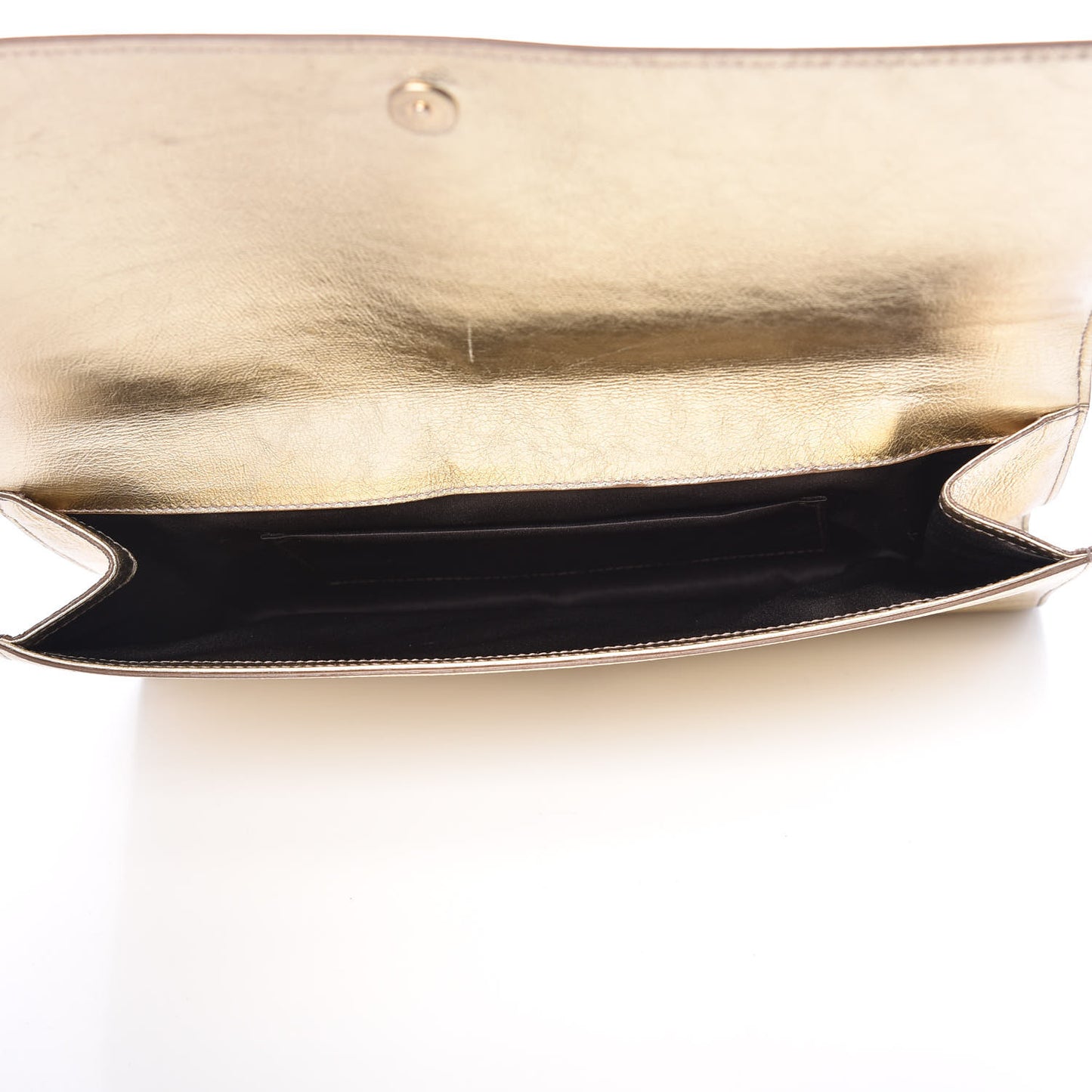Metallic Calfskin Monogram Large Belle De Jour Clutch Gold