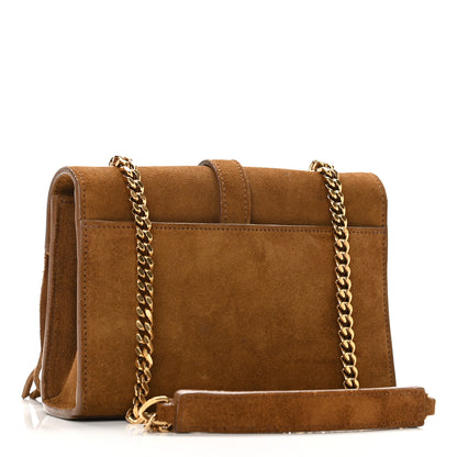 Saint Laurent Suede Fringe Baby Monogram Satchel Light Ocre 5 of 21