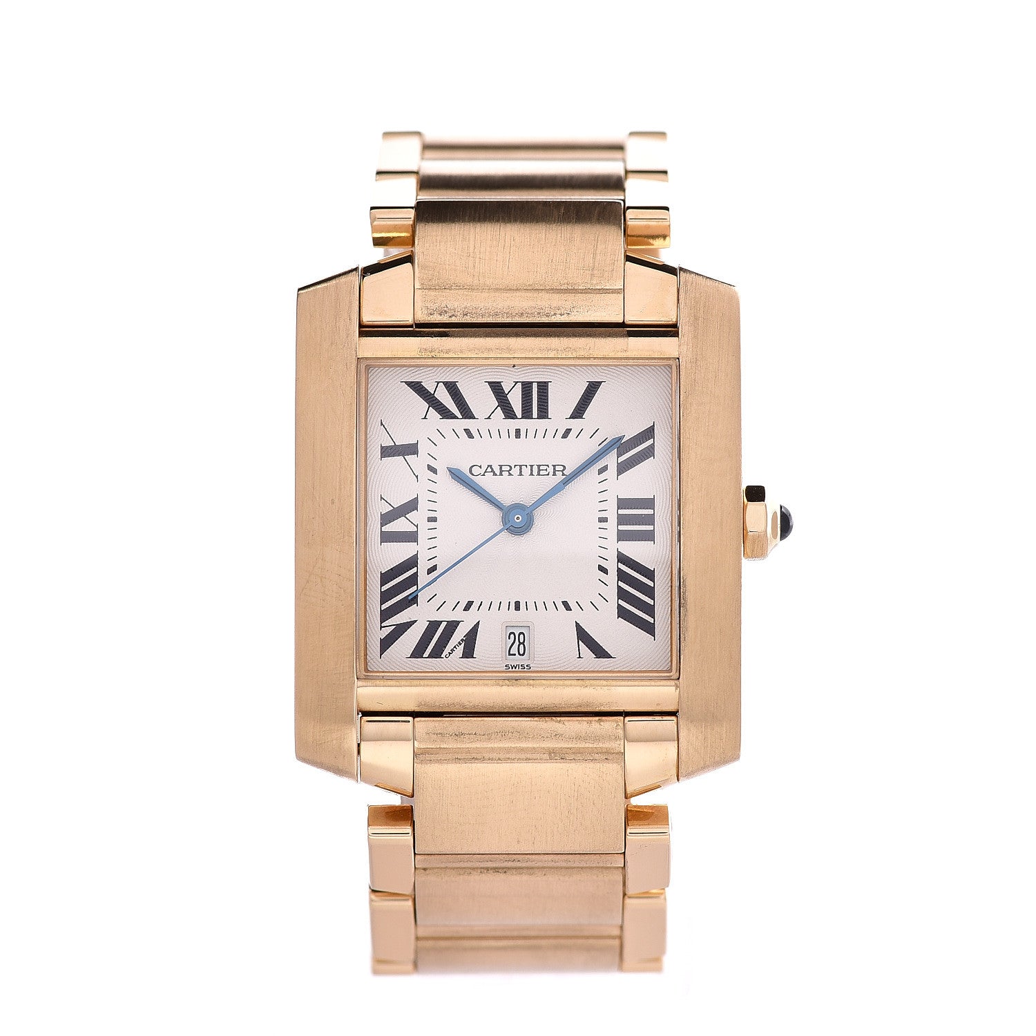 Cartier 18K Yellow Gold 28mm Tank Francaise Automatic Watch 1 of 7