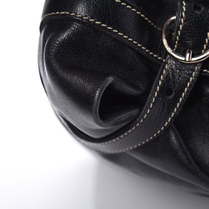 Prada Calfskin Wrapping Satchel Bag Black 15 of 15