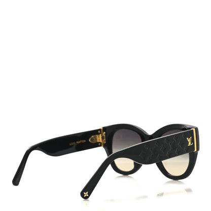 Louis Vuitton Acetate LV Empreinte Round Sunglasses Z1607E Black 4 of 9