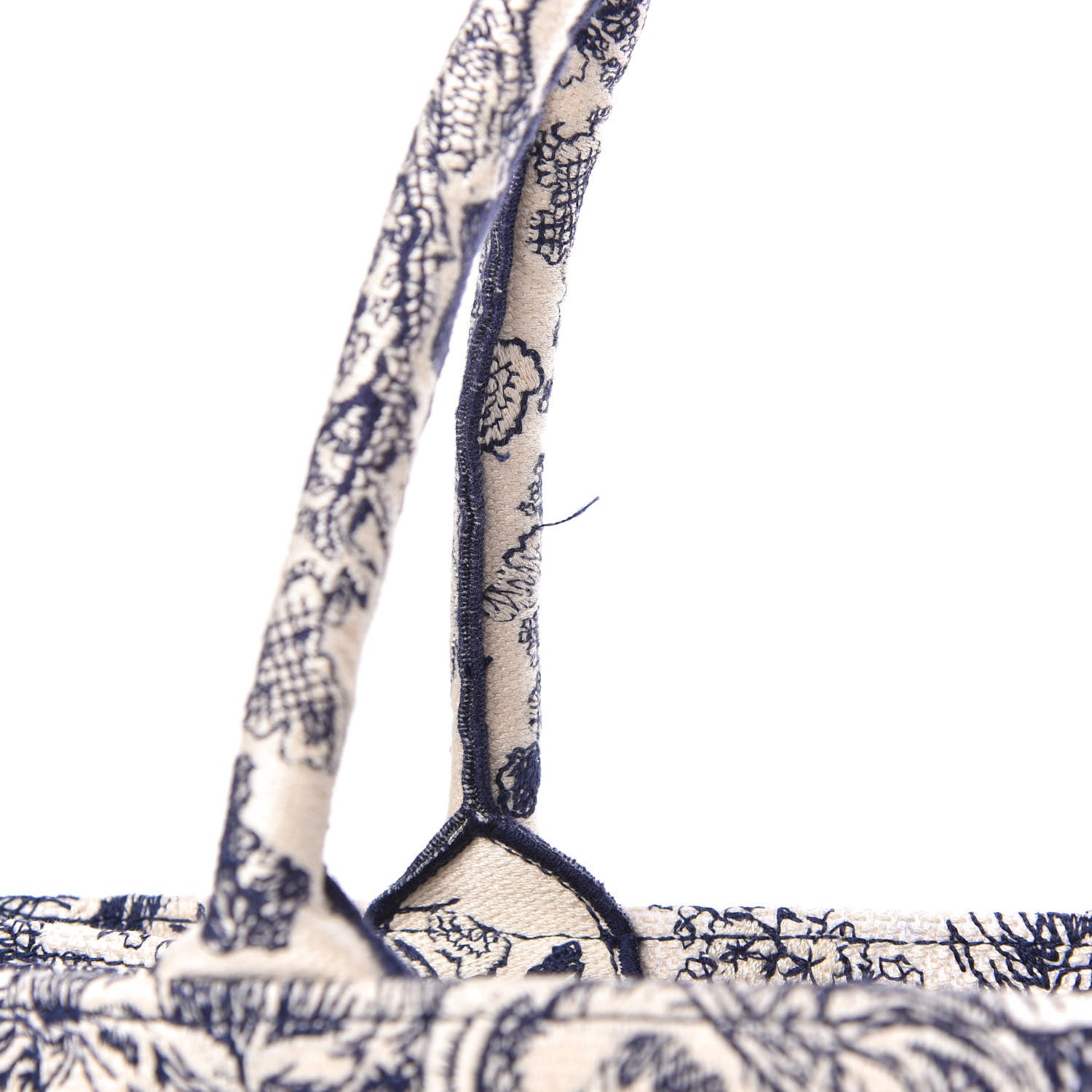 Christian Dior Canvas Embroidered Medium Dioriviera Toile De Jouy Book Tote Blue 11 of 11