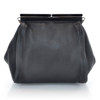 FASHIONPHILE MARNILeatherFrameShoulderBagBlack 1 of 7