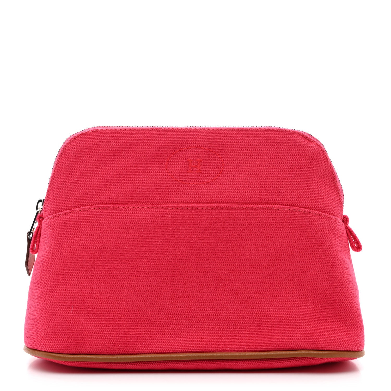 Hermes Cotton Canvas Mini Bolide Travel Cosmetic Pouch Hibiscus 1 of 8