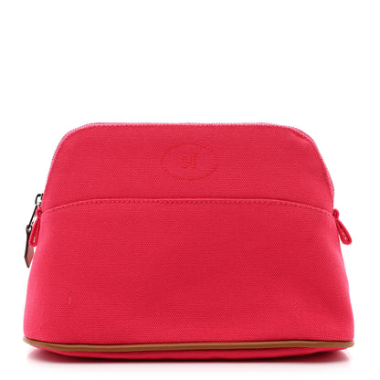 Hermes Cotton Canvas Mini Bolide Travel Cosmetic Pouch Hibiscus 1 of 8