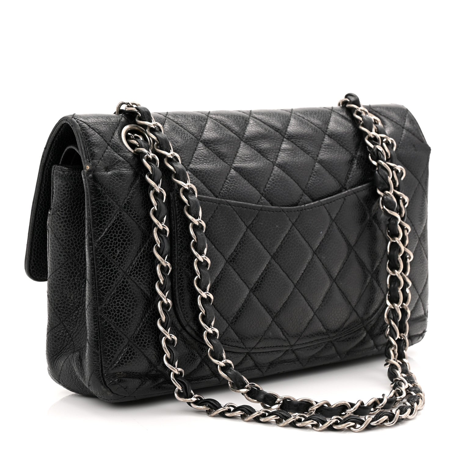 Chanel Caviar Quilted Medium Double Flap Black 3 of 13