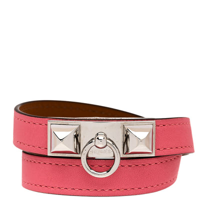 Hermes Swift Rivale Double Tour Bracelet S Rose Azalee 1 of 7