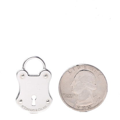 Tiffany Sterling Silver Diamond Lock Pendant 2 of 4
