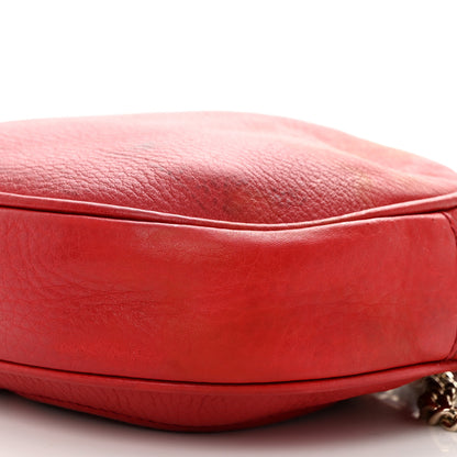 Gucci Pebbled Calfskin Mini Soho Chain Bag Tabasco Red 9 of 11