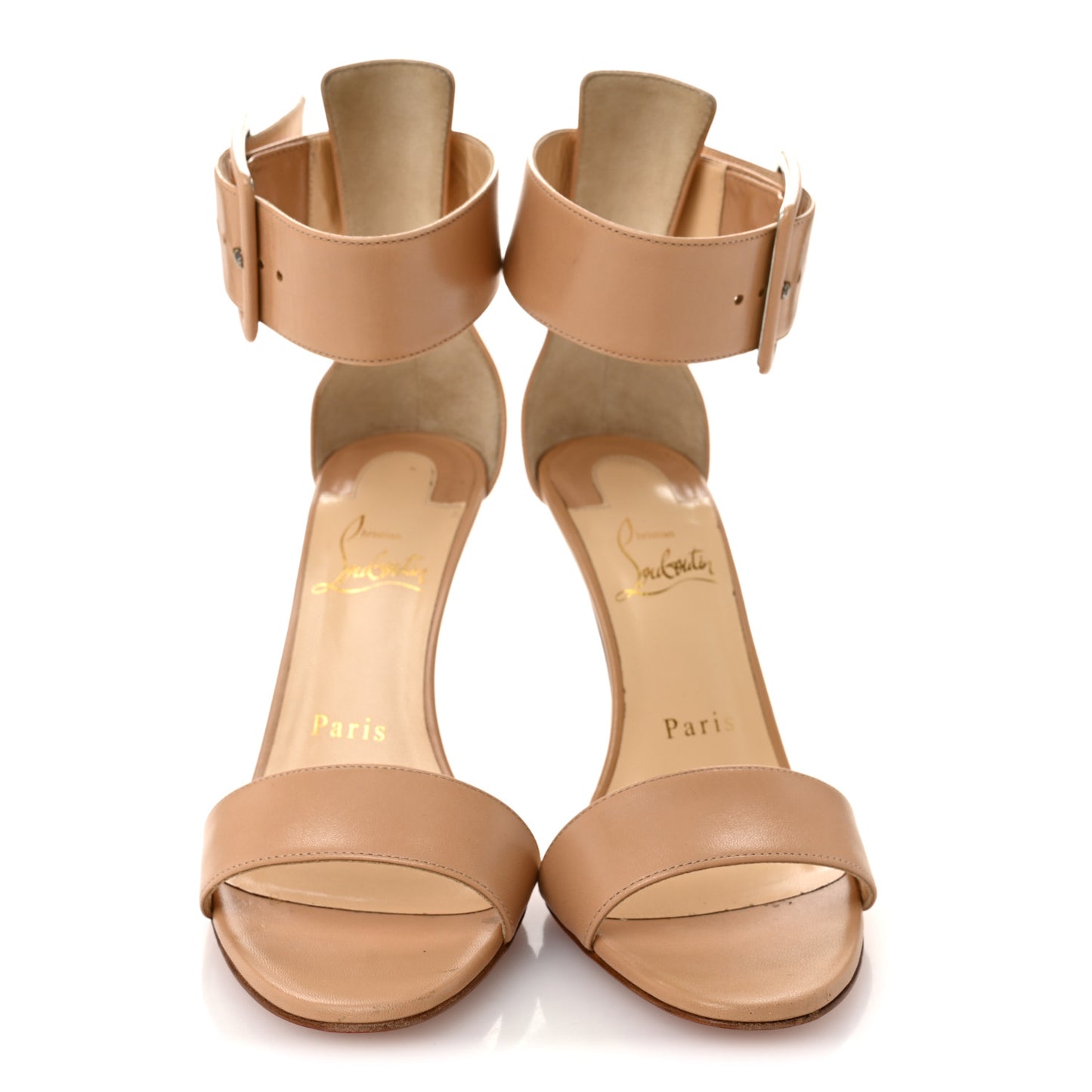 Shiny Nappa Blade Runana 100 Sandals 35.5 Nude
