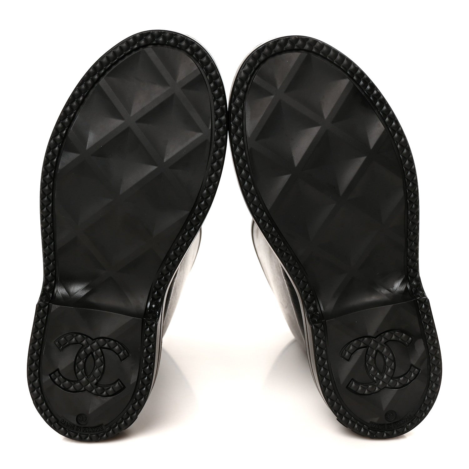 Chanel Caoutchouk CC High Boots 39 Black 6 of 10