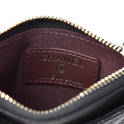 Chanel Caviar Quilted CC Zip Card Holder Black 6 of 8