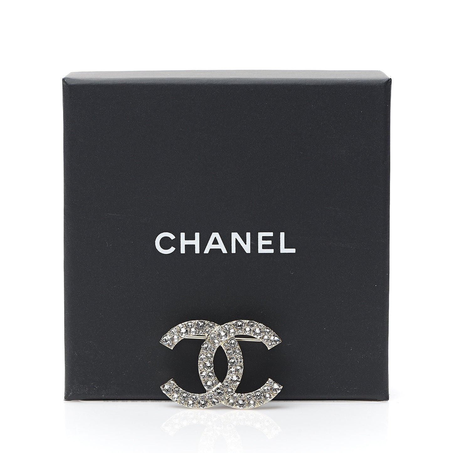 Crystal CC Brooch Light Gold