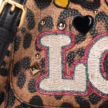 Dolce & Gabbana Dauphine Leopard Love Patch Medium Miss Sicily Satchel Brown Black 11 of 12
