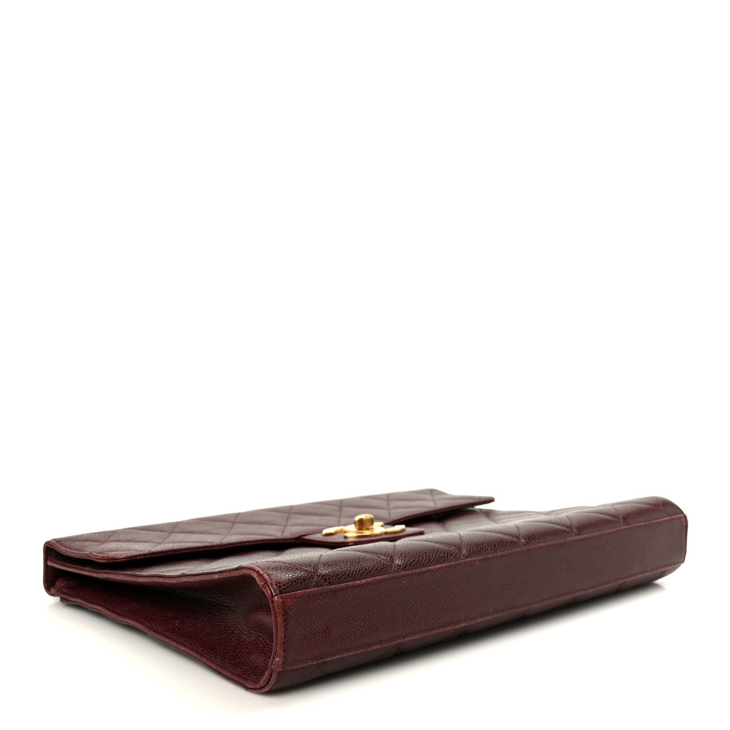 Chanel Caviar Quilted Briefcase Laptop Bag Burgundy 4 of 12