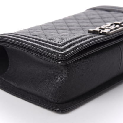 Chanel Iridescent Caviar Quilted Medium Boy Flap Black 6 of 11