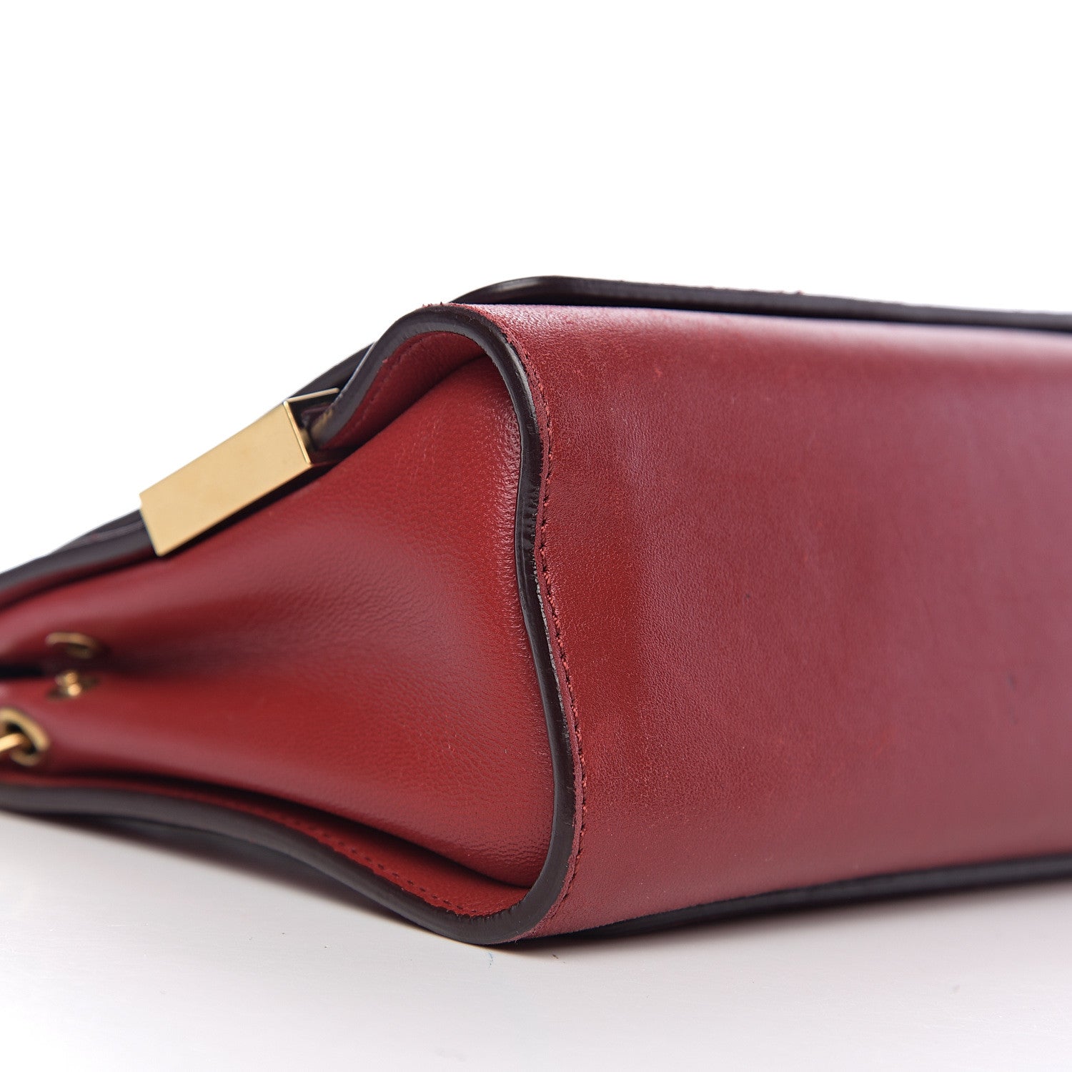 Chloe Lambskin Medium Elle Chain Clutch Red 9 of 10