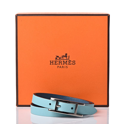 Hermes Swift Behapi Double Tour Bracelet S Bleu Atoll Colvert 6 of 6