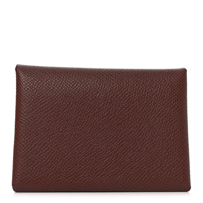 Hermes Epsom Calvi Duo Card Case Terre 1 of 8
