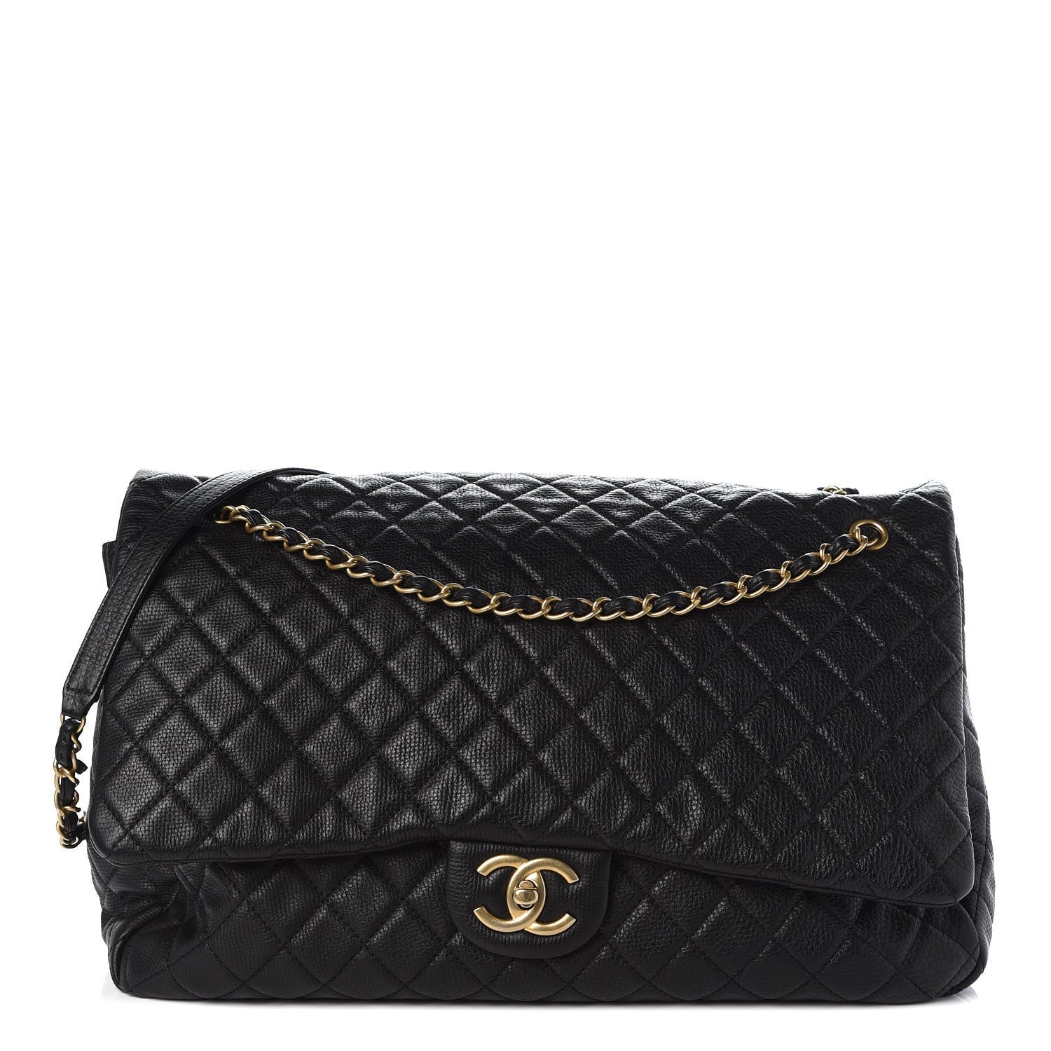 Chanel Calfskin Quilted XXL Travel Flap Bag Black 1 of 10