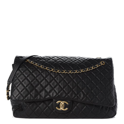 Chanel Calfskin Quilted XXL Travel Flap Bag Black 1 of 10