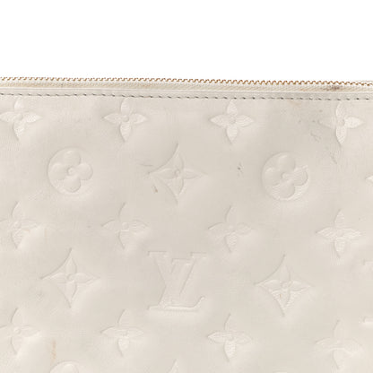 Louis Vuitton Lambskin Embossed Monogram Coussin PM Cream 11 of 12