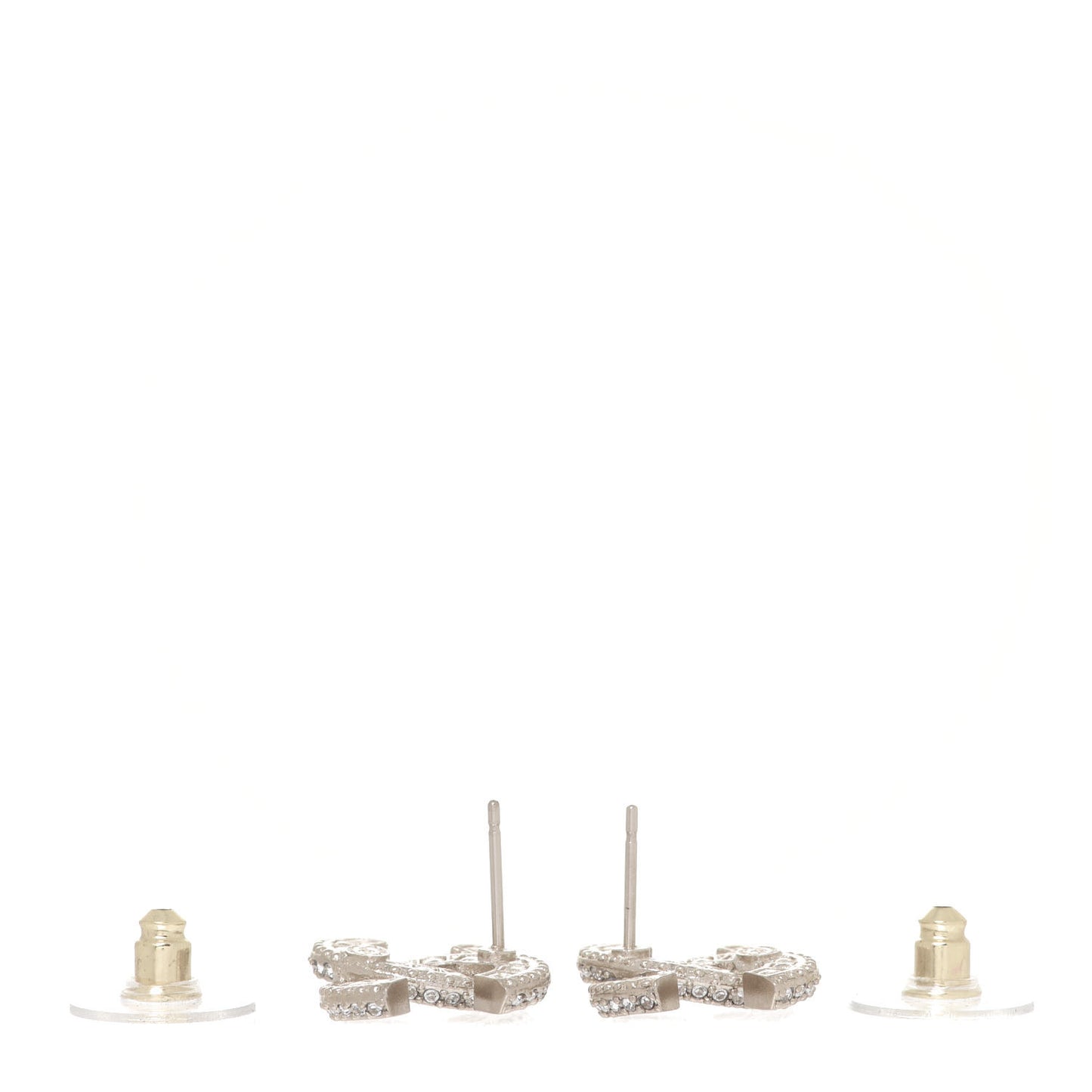 Crystal Timeless CC Earrings Light Gold