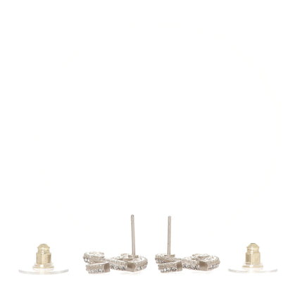 Chanel Crystal Timeless CC Earrings Light Gold 3 of 5