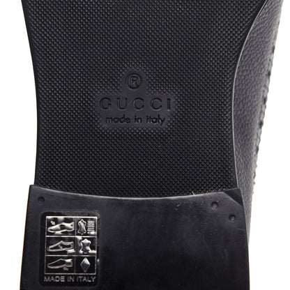 Gucci Calfskin Web Mens Queercore Brogue Derby Loafers 9 Black 9 of 11