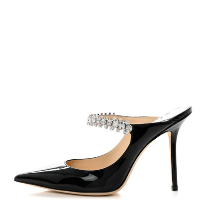 Jimmy Choo Patent Crystal Bing 100 Pumps 39 Black 1 of 9
