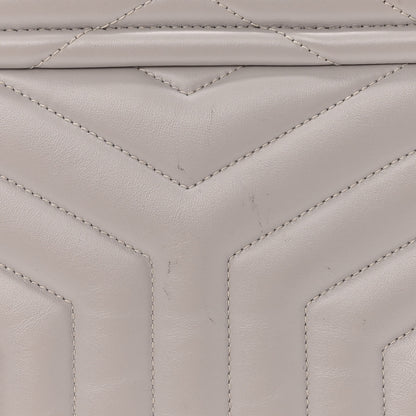 Saint Laurent Calfskin Y Quilted Monogram Small Loulou Chain Satchel Granite 11 of 11