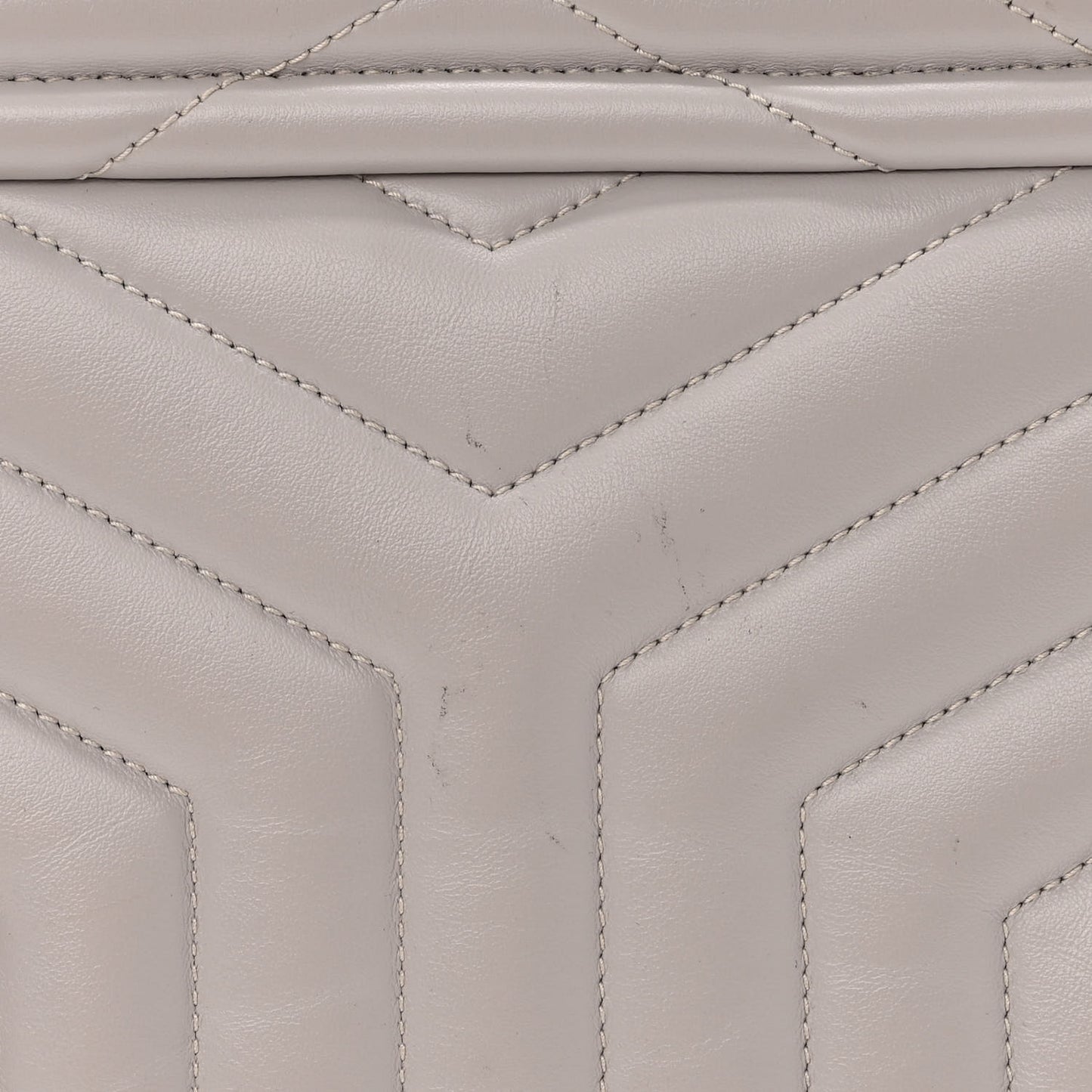 Calfskin Y Quilted Monogram Small Loulou Chain Satchel Granite