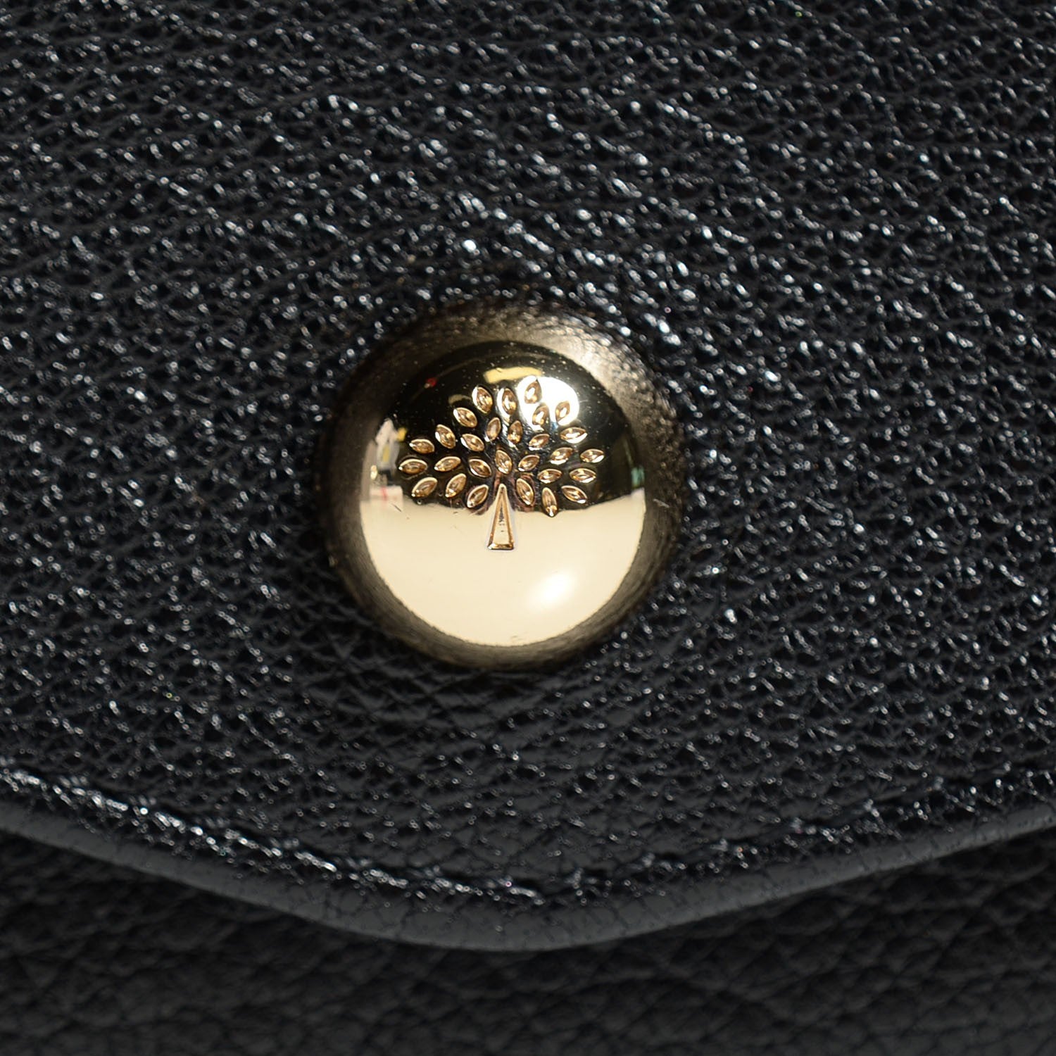 Mulberry Glossy Goatskin Dome Rivet French Purse Wallet Black 9 of 11