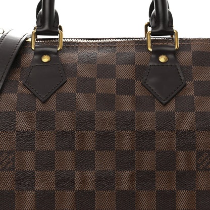 Louis Vuitton Damier Ebene Speedy Bandouliere 25 7 of 10