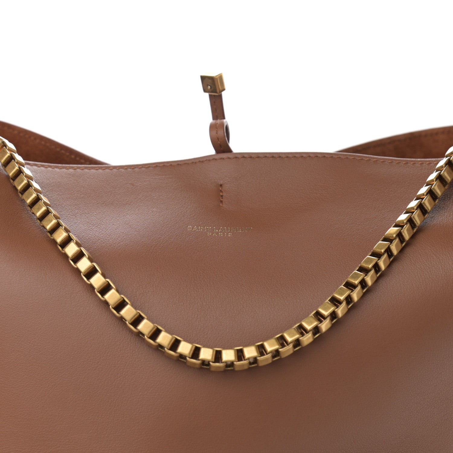 Saint Laurent Calfskin Medium Suzanne Hobo Brick 11 of 11