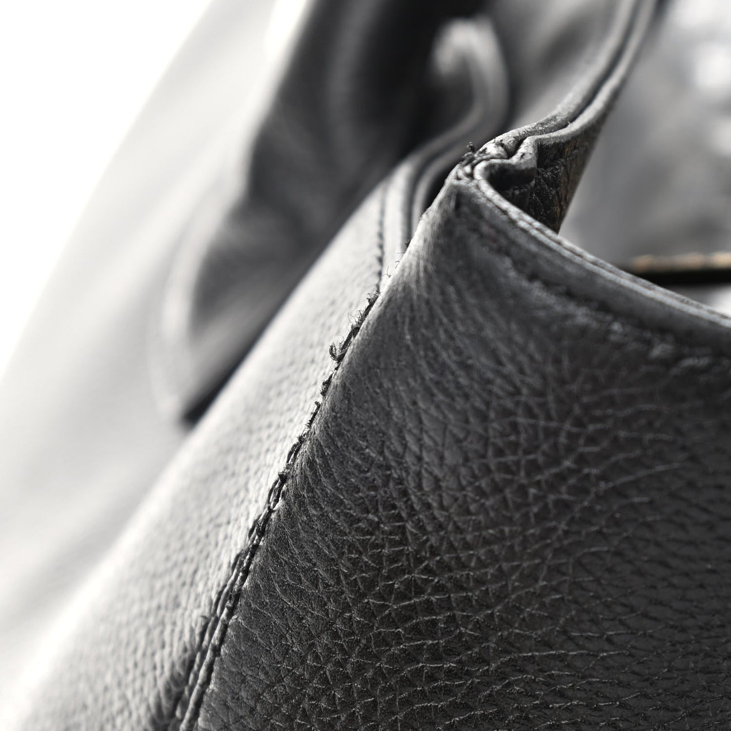 Calfskin Cerf Executive Shopper Tote Black