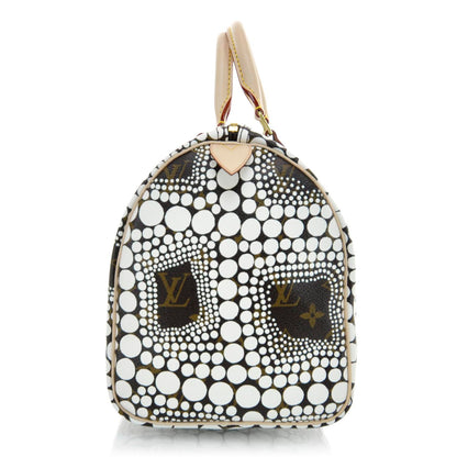Louis Vuitton Monogram Kusama Town Speedy 30 White 6 of 12