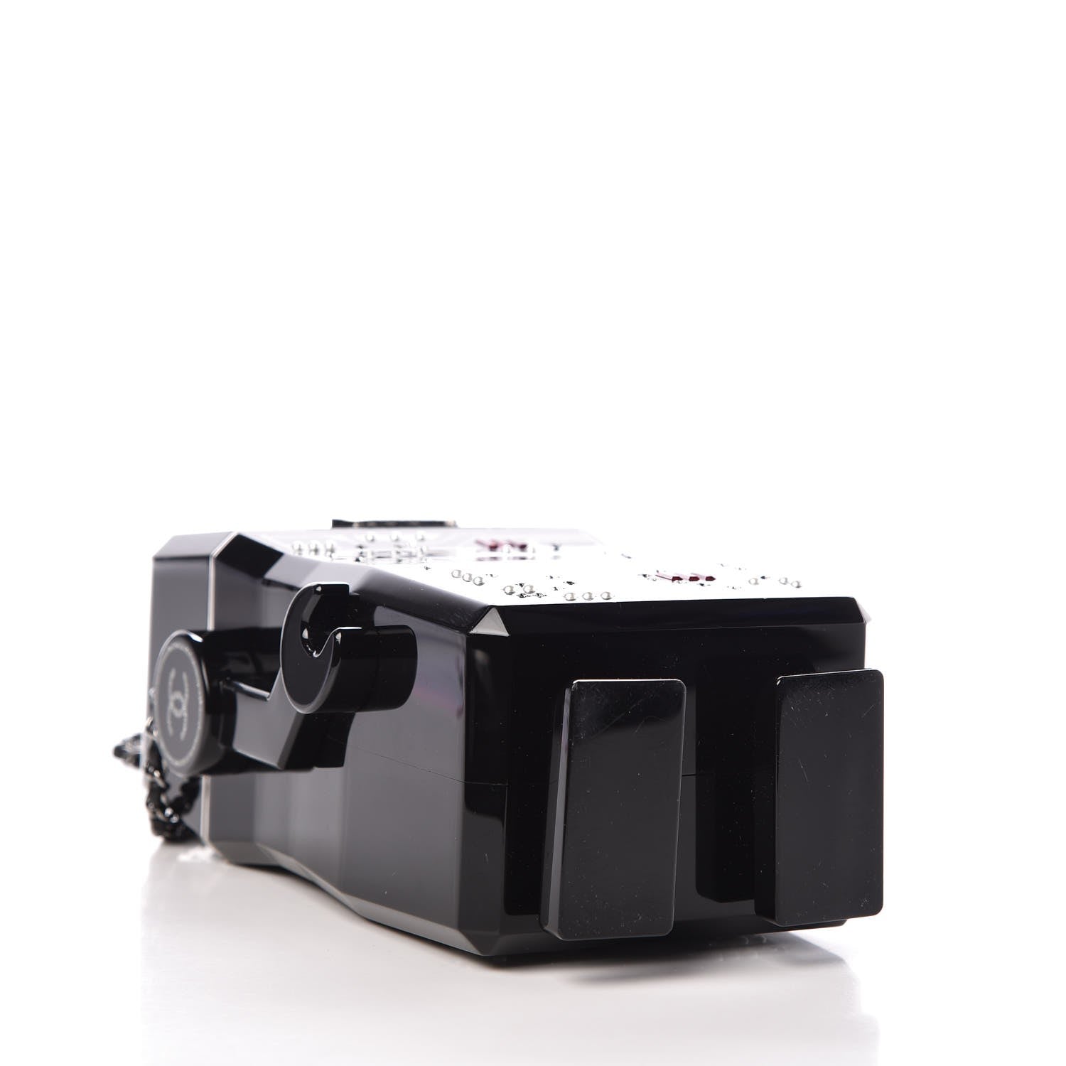 Chanel Plexiglass Crystal Robot Minaudiere Clutch Black 4 of 8