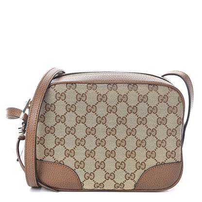 Gucci Monogram Mini Bree Messenger Bag Beige Tabacco 1 of 9