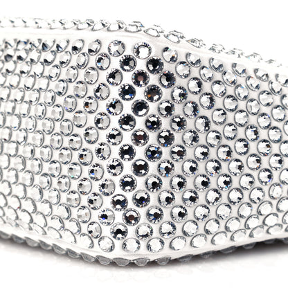 Prada Satin Crystal Mini Re-Edition 2000 Bag White 10 of 11