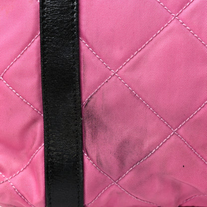Prada Tessuto Nylon Quilted Shoulder Bag Begonia 9 of 11