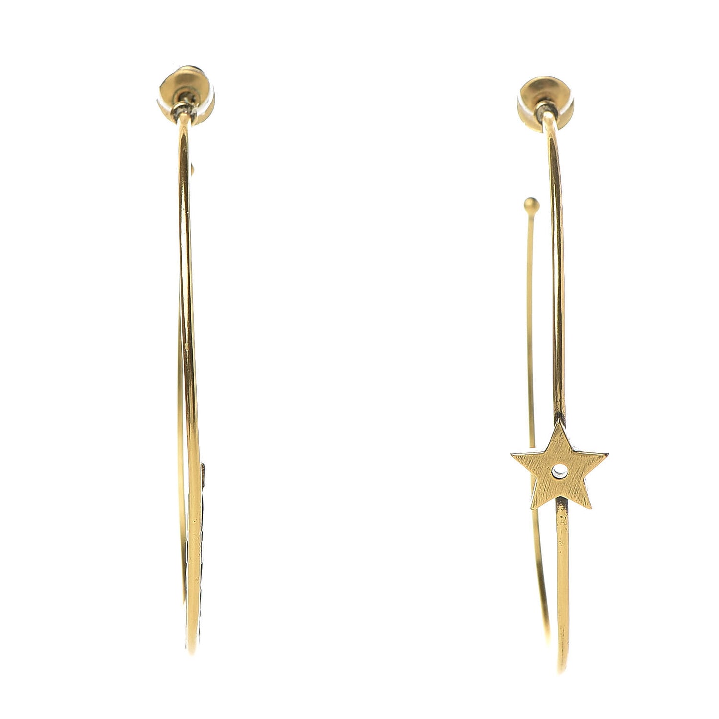 Metal J'Adior Hoop Earrings Aged Gold