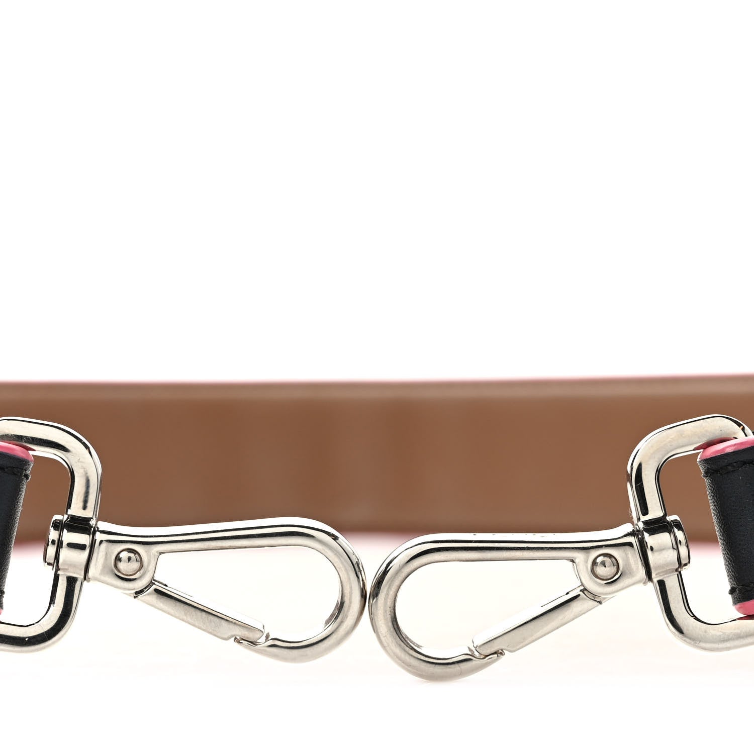 Fendi Vitello Dolce Plexiglass Bi-Color Studded Strap You Black Brownie Multicolor 3 of 4