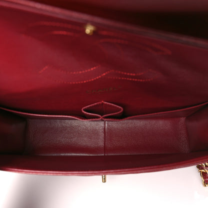 Chanel Iridescent Caviar Quilted Jumbo Double Flap Burgundy 5 of 10