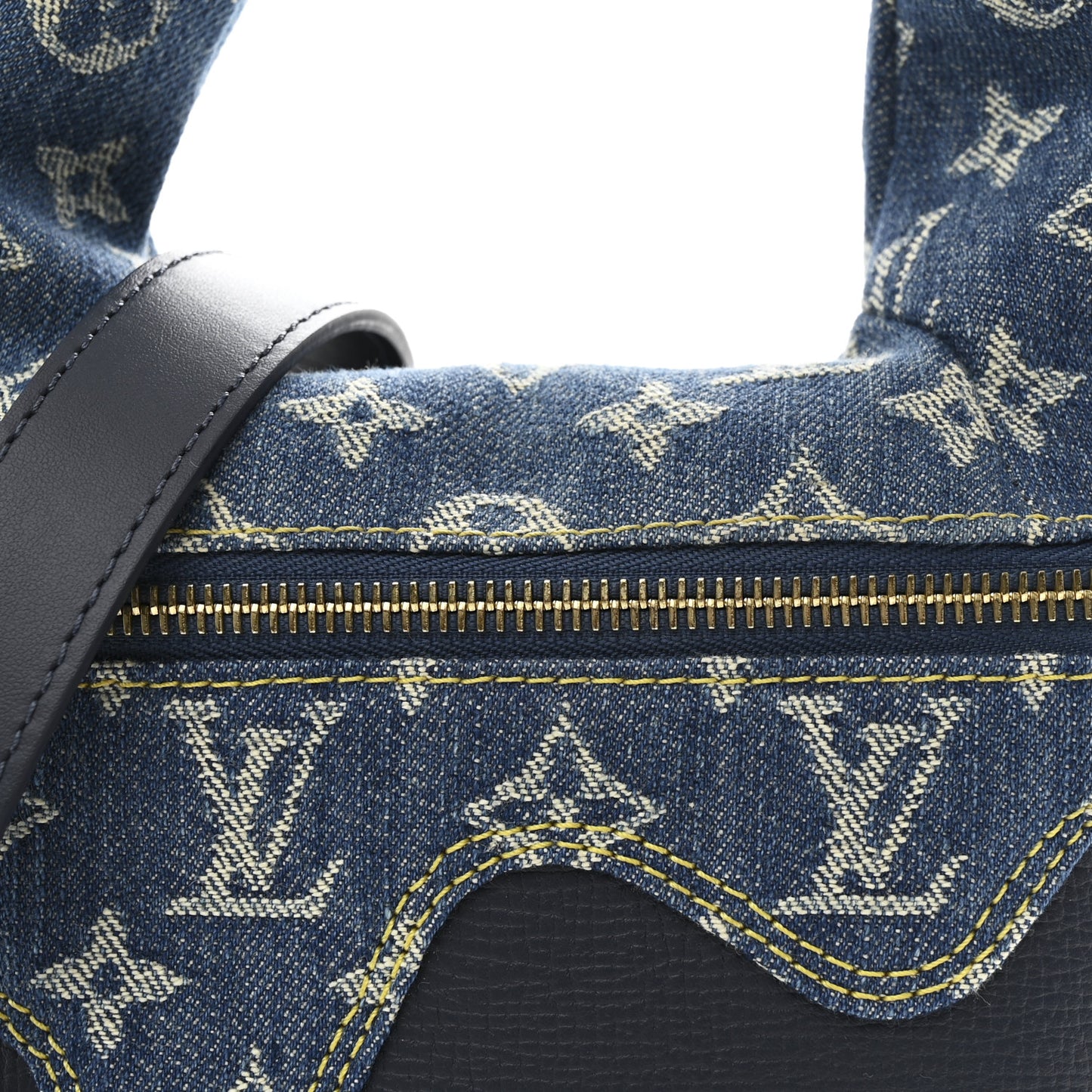 X NIGO Taurillon Monogram Denim Japanese Cruiser Blue