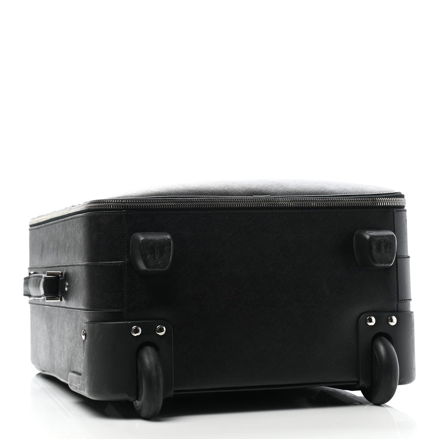 Saffiano Rolling Suitcase Black