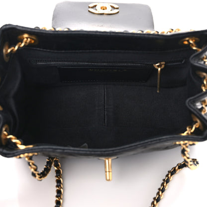 Chanel Lambskin Quilted Braided CC Accordion Flap Bag Black 5 of 11